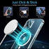 Magnetic Clear Case for iPhone 15 Pro Max, Compatible with MagSafe, Includes Glass Screen Protector and Camera Lens
