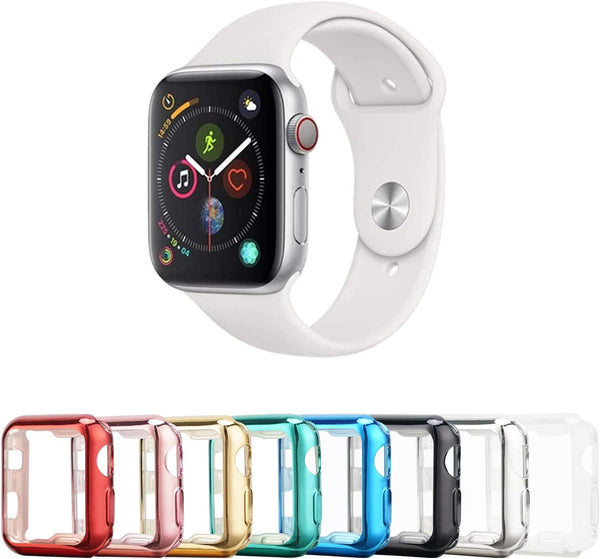 8 Pack 41mm Case with Built-in HD Clear Ultra-Thin TPU Screen Protector for Apple Watch Series 9, 8, 7
