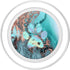 Rainbow Dog Paw Print Teal Rose Watercolor PopSockets PopGrip for MagSafe