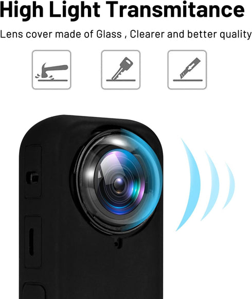 Dual Lens Guards for Insta360 X4 Action Camera, Protective Case for ONE X4 360 Waterproof Camera Accessory