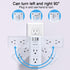 USB Multi Plug Outlet Extender, YISHU Surge Protector with Rotating Plug, 6 AC Plug Extender with 3 USB