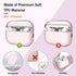 Airpods Pro 2nd/1st Generation Case Cover, Compatible with Airpods Pro Case 2nd Gen USB C Charging Port, Clear Soft Transparent Military Grade Shockproof Case, Clear Pink