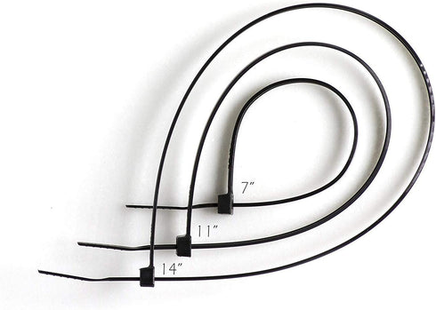 THE CIMPLE CO 7 inch White Nylon Zip Ties (Wire, Cable Ties) - Strong, Indoor and Outdoor Rated, 100 Pack