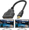 Flsazrx Hdmi Splitter 1 in 2 Out Adapter Cable -HDMI Splitter Male to