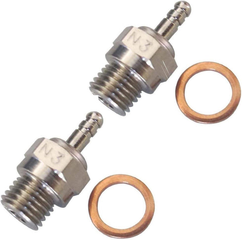 ShareGoo Spark Glow Plug No.3 N3 Hot 70117 Compatible with 2PCS Traxxas Kyosho HSP HPI RC Nitro Engines