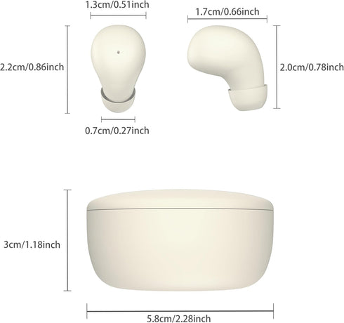 MSHUKCOE 5.4 Mini Invisible Headphones Bluetooth True Wireless Hidden in-Ear Earphones Sport Audio Earbud,Comfortable