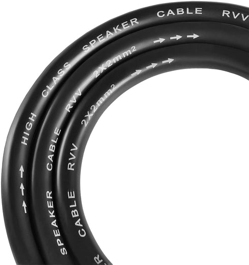 Pro 25 Feet 12AWG 1/4" to 1/4" Speaker Cable - 25ft 12 Gauge Wire for Audio Amplifier, Single