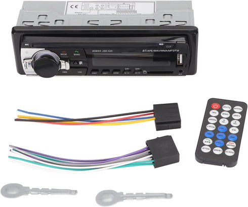 Bluetooth Car Radio Autoradio, Voice Control Audio Player, Dual Connection Handsfree USB2.0 CD Stereo Receiver with LED