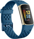 Getino Sport Bands Compatible with Fitbit Charge 5/Charge 6, Soft Breathable Waterproof Strap, Adjustable Replacement