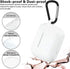 Lerobo Compatible with AirPods Pro Case, Waterproof Silicone Cover, Shockproof Full Protective with Carabiner, White
