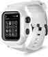 Compatible Apple Watch Band Case 42mm 44mm Series 5/4/3, IP68 Waterproof Case with Soft Silicone Band, White