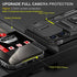 iPhone 15 Pro Kickstand Case with Slide Camera Cover & 360° Ring Stand, plus 2 Tempered Glass Screen Protectors, Black.