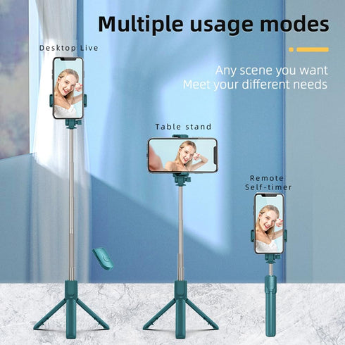 MYKOMI Stick,40 inch Recording,Black,(Selfie-StickH1Black) Selfie Extendable and Portable Stable Stick Tripod