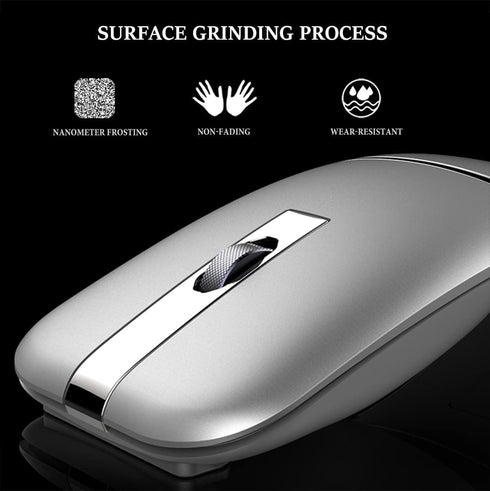 Foldable Wireless ARC Mouse, Bluetooth Travel Mouse, Rechargeable 360° Rotating Ultra Slim for Dell HP Lenovo with