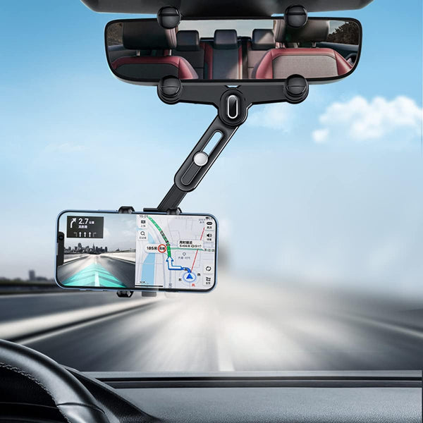 360° Rotatable and Retractable Car Phone Holder, Adjustable Mount for All Mobile Phones