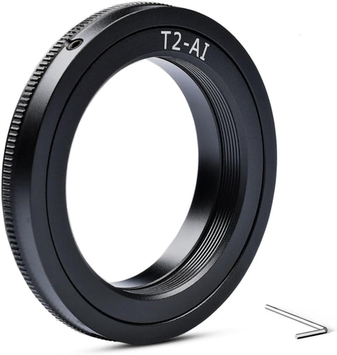 Lightdow T/T2 Mount Lens Adapter Ring for Nikon D5500 D3300 D3200 D5300 D3400 D7200 D750 D3500 D7500 D500 D600