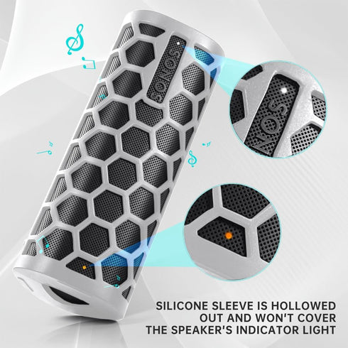 Protective Carrying Silicone Case for Sonos Roam 2 / Sonos Roam Wireless Portable Bluetooth Speaker, White