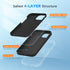 Miracase iPhone 13 Pro Case (6.1") - Shockproof Liquid Silicone, Tempered Glass Protector, Soft Anti-Scratch Lining