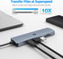 Tymyp 6 1 3.0 3.0) USB C Hub, in USB C Dock for Mac Pro/Air, High-Performance USB Docking Station for Dell, Surface