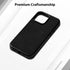 Belemay iPhone 15 Pro Max Leather Case, Compatible with MagSafe, Full-Grain Leather, Slim Fit & Sleek - Black