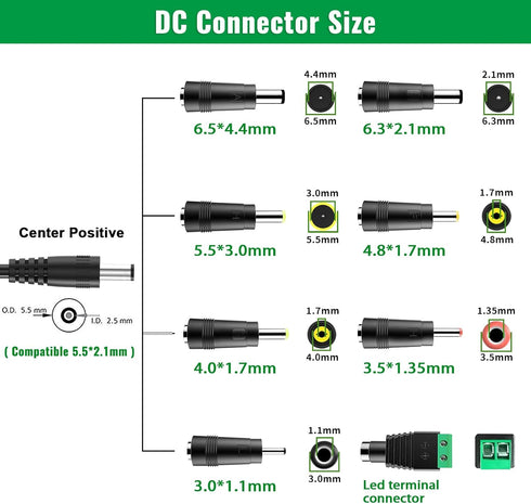 Gonine 24V 2.5A DC24V HM45C HW-F350, 24Volt 24Vdc 100-240V 24V 2.5A 8 Power Supply Adapter, fit for Samsung SoundBar