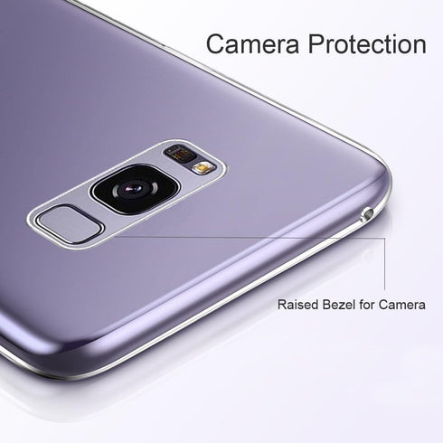 Unov Case for Galaxy S8, Clear Soft TPU Shock Absorption Slim Protective Back Cover with Floral Design (Flower Bouquet)