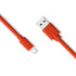 USB 2.0 to Lightning Cable Charger Cord - MFi Certified for iPhone 12 11 Pro Max X XR XS 8 (Red)