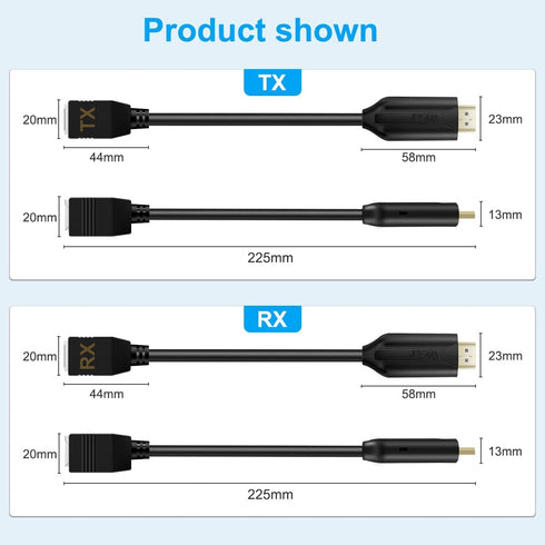 HDSUNWSTD Cat5e Cat6 RJ45 RJ45 2 196ft/60m 1080p HDMI Over Ethernet / Ethernet Cable, Male to Female HDMI to Ethernet
