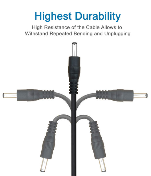 3Pack 6FT 5V DC Power Cord, USB to DC 3.5mm x 1.35mm Barrel Jack Adapter Connector Charging Cable