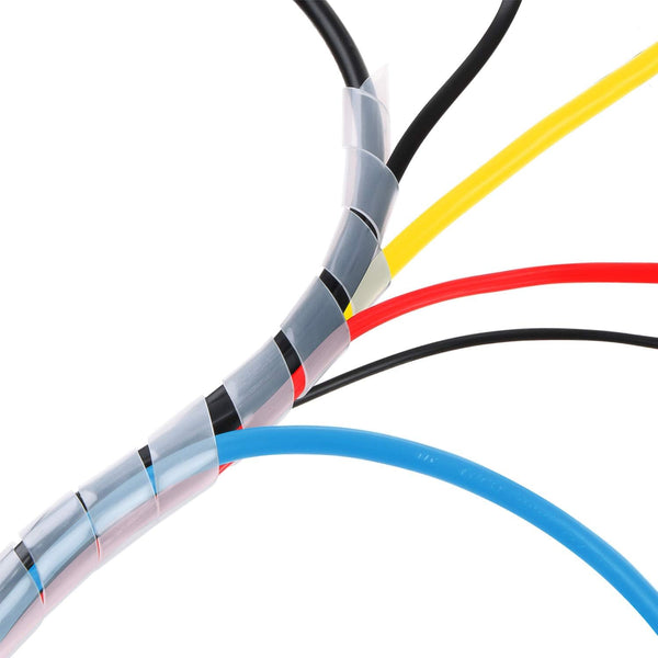20Ft XHF 1/2" Clear Spiral Cable Wrap, 12mm, Cord Organizer Sleeve for Electrical Wire