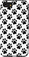 Dog Paw Print Phone Case for iPhone SE (2020), 7, 8 - Black and White Gift for Dog Lovers