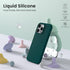 ORNARTO iPhone 14 Pro Max Case 6.7, Slim Liquid Silicone 3 Layers Full Covered Soft Gel Rubber Protective Cover, Olive