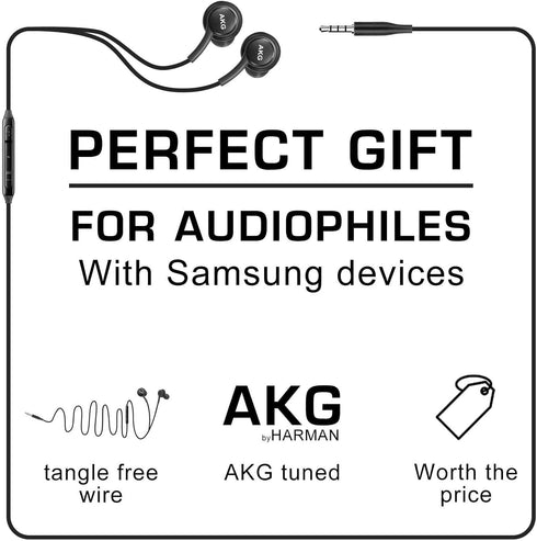 OEM UrbanX Corded Stereo Headphones for Samsung Galaxy A11 - with Microphone and Volume Buttons (Grey)