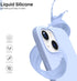 ORNARTO iPhone 13 Case 6.1" - Slim Liquid Silicone, 3 Layers, Full Coverage Soft Gel Rubber - Baby Blue