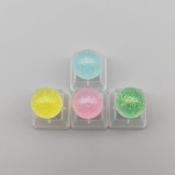 4 Keys Cute Colorful Ball Keycaps, Custom 3D Backlit Keycap for Cherry MX Switch Mechanical Keyboard Decoration