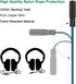 Headphone Splitter for 2 Headphones, 2 Way 3.5mm Adapter Aux Cable Mini Jack Male to Dual Female