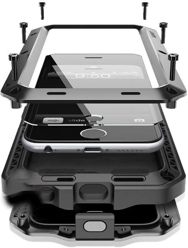 Marrkey iPhone 13 Pro Max Case, 360 Full Body Protective Heavy Duty Shockproof Tough Armour Case - Black