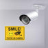 Giftideaworkshop 4 10 7 Inch Smile You're on Camera Stickers for Home, X Self-Adhesive Vinyl Decal, Video Surveillance