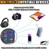 Car Charger Adapter, 6 USB Multi-Port Fast Charger QC3.0 Smart Shunt Cigarette Lighter Charger for Most Cell Phones