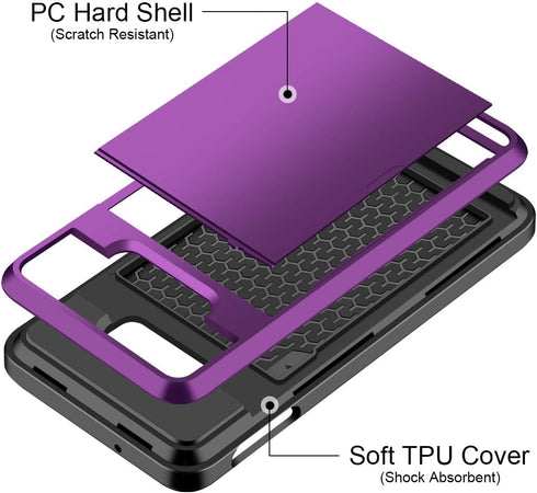 Vofolen Cover for Galaxy S10e Case, Wallet Card Holder, Anti-Scratch Dual Layer Protective Hard Shell