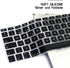 HRH Spanish Silicone Keyboard Cover for MacBook Air 13, MacBook Pro 13/15/17, iMac - Black Protector