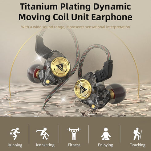 Wired Gaming Earbuds, Ak3file in Ear Monitors, Deep Bass Sound Wired Earbuds, HiFi in Ear Headphones with 1DD 10mm