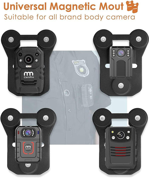 MM CAMMPRO Magnetic Mount for Body Camera, Universal Wearable Clip for All Brand Body Cameras