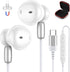 Magnetic USB C Headphones Wired Earbuds for Google Pixel 6 7a 8 Pro, iPhone 15 Pro Max, Samsung S24, Oneplus