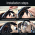 Car Steering Wheel Phone Mount, Portable Clip Holder for Universal Smartphone Use (Black)