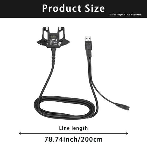 Esyeris USB Charger Cable with Adapter for Zebra Symbol TC70 TC75 CBL-TC7X-USB1-01