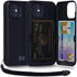 TORU CX PRO Wallet Case for iPhone 12 Mini, Protective Shockproof Cover with Hidden Card Holder & Wrist Strap - Black