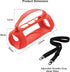 Silicone Case for JBL Charge 5 Portable Bluetooth Speaker, Protective Sleeve with Handle and Shoulder Strap, Red