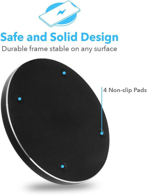 Apexan Fast Wireless Charger, Compatible for Apple iPhone 13/12/11/Pro/Pro Max/X/XS/8, Qi Fast 10W Charging Pad