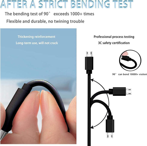 Fast Wall Charger with 5ft Micro USB Cable for Barnes & Noble Nook GlowLight 3, Nook 10, Samsung Nook Tablet & More.